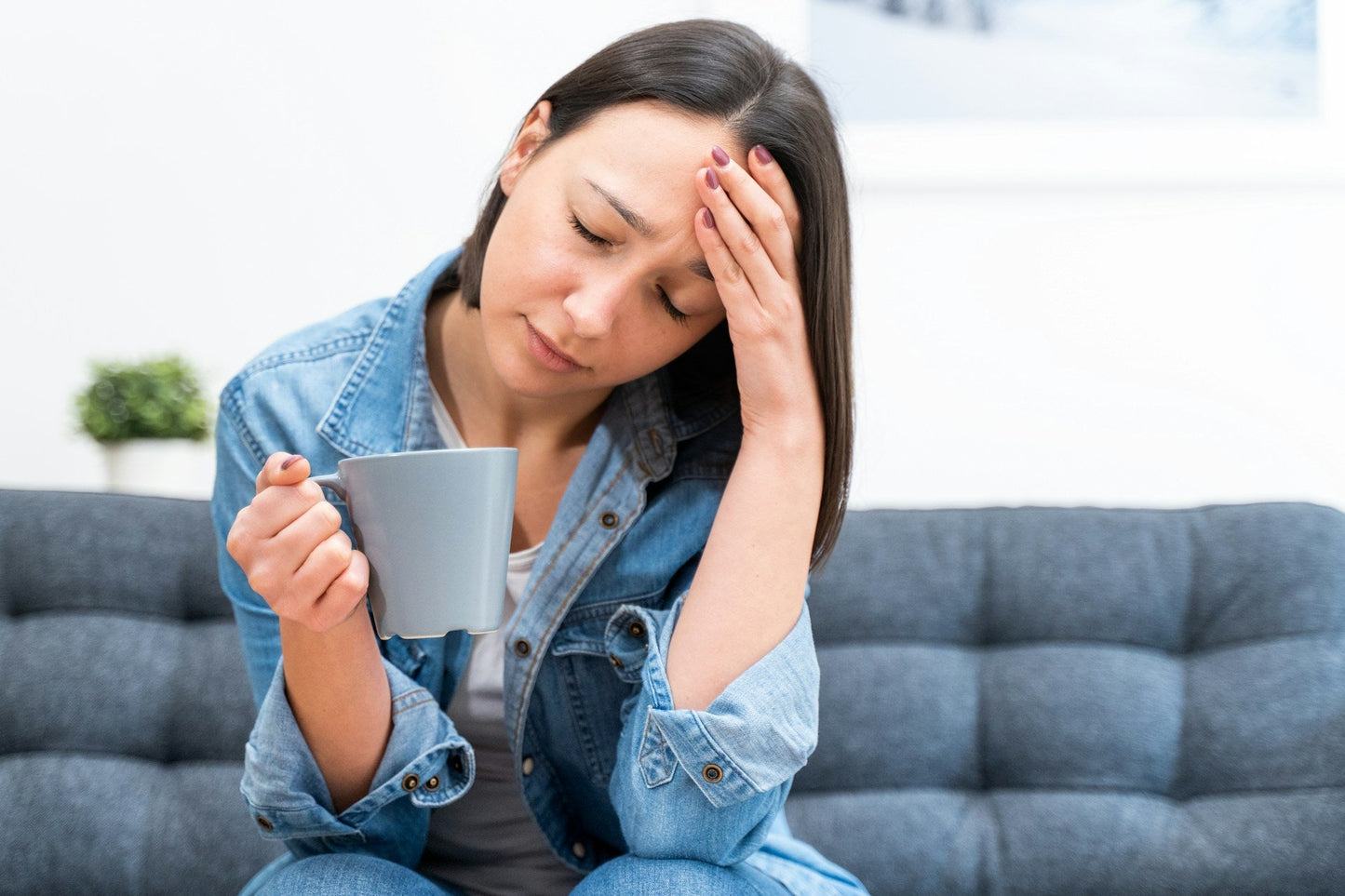 woman with headache